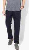 Blackberrys Navy Blue Regular Fit Solid Trouser Men