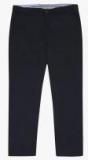 Blackberrys Navy Blue Skinny Fit Solid Chinos Men