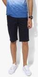 Blackberrys Navy Blue Solid Shorts men