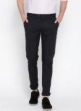 Blackberrys Navy Blue Solid Slim Fit Chinos Men