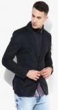 Blackberrys Navy Blue Solid Slim Fit Jacket & Blazers men