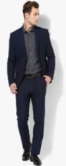 Blackberrys Navy Blue Solid Suit men