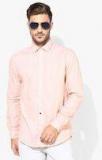 Blackberrys Peach Printed Slim Fit Casual Shirt men