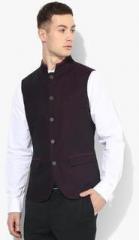 Blackberrys Purple Solid Waistcoat men