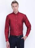 Blackberrys Red Solid Slim Fit Formal Shirt Men