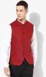 Blackberrys Red Solid Waistcoat men