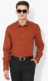 Blackberrys Rust Solid Slim Fit Formal Shirt Men