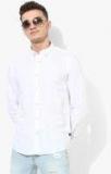 Blackberrys White Self Design Slim Fit Formal Shirt Men