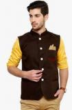 Blackbuk India Brown Smart Casual Nehru Jacket Men