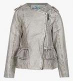 Blue Giraffe Silver Winter Jacket Girls