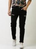 Blue Saint Black Mid Rise Skinny Fit Jeans Men