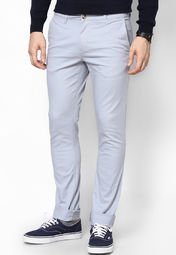 Blue Saint Blue Color Chinos Men