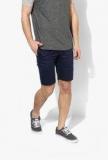 Blue Saint Navy Blue Slim Fit Shorts men