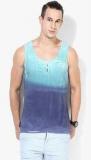 Blue Saint Navy Blue Solid Regular Fit Round Neck Vest men