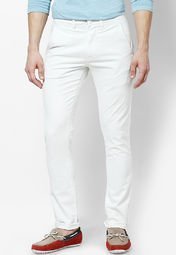 Blue Saint White Slim Fit Chino men