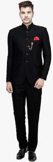 Bluethreads Black Solid Suit men