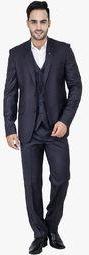 Bluethreads Grey Solid Suit Men