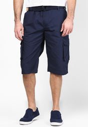 Bodymark Solid Navy Blue 3/4Th Men