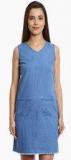 Bombay High Light Blue Solid Dress Women