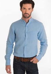 Bombay High Sports Solid Blue Casual Shirt Men