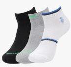 Bonjour Mens Cotton Cushioned Secret Length Pack Of 3 Sports Socks Men