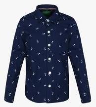 Bossini Navy Blue Casual Shirt boys