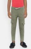 Bossini Olive Green Mid Rise Clean Look Denim Jogger Boys