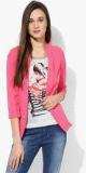 Bossini Pink Solid Shrug Women