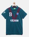 Bossini Teal Printed Polo Collar T Shirt Boys