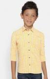 Bossini Yellow Checked Regular Fit Casual Shirt Boys