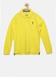 Bossini Yellow Solid Polo Collar T shirt boys