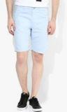 Breakbounce Light Blue Solid Shorts Men