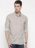 British Club Brown Slim Fit Self Design Casual Shirt Men