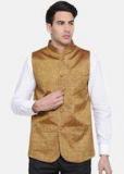 British Club Gold Toned Nehru Jacket Men