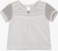 Budding Bees Off White Printed Casual Top girls