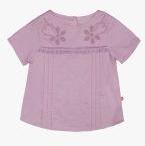 Budding Bees Pink Self Design Casual Top Girls