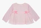 Budding Bees Pink Striped Casual Top Girls