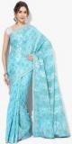 Bunkar Aqua Blue Embellished Banarasi Saree women