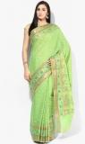 Bunkar Green Embellished Saree women