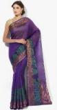 Bunkar Purple Embellished Saree Women