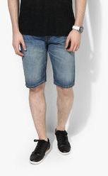 Burton Blue Washed Regular Fit Shorts Men