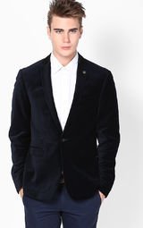 Burton Navy Blue Jacket & Blazer Men