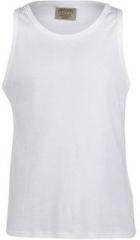 Burton White Round Neck Vests men