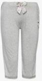 Bwitch Grey Melange Solid Loungewear Capri Women