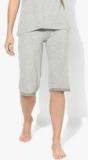 Bwitch Grey Self Design Capri Women