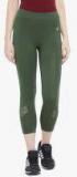 C9 Olive Solid Capri Women