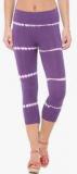 C9 Purple Printed Capris Women