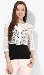 Calgari White Embroidered Shrug Women