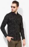 Calvin Klein Jeans Black Printed Slim Fit Casual Shirt men