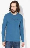 Calvin Klein Jeans Blue Printed Round Neck T Shirt men